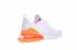 Nike Air Max 270 All White Orange Total Athletic Shoes AH8050-118