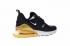 Nike Air Max 270 Black Metalic Gold White Athletic Shoes AH8060-019