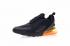 Nike Air Max 270 Orange Total Black Athletic Shoes AH8050-008