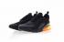 Nike Air Max 270 Orange Total Black Athletic Shoes AH8050-008