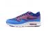 Nike Air Max 1 Ultra Flyknit Womens Running Shoes Photo Blue Navy Pink Womens Sneakers Trainers 843387-400