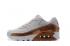 Nike Air Max 90 LTHR white grey bronze Men Running Shoes 683282-022