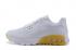 Nike Air Max 90 Ultra BR Womens Shoes All White Yellow 725061-006