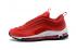 Nike Air Max 97 Unisex Running Shoes Chinese Red All White