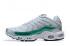 2020 New Nike Air Max Plus TN White Metallic Silver Green Leisure Trainers Running Shoes CW2646-100