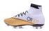 Nike Mercurial Superfly CR7 FG CR501 White Metallic Gold Black Soccers Football Boots 641858