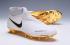Nike Phantom VSN Elite DF FG Flyknit White Metallic Gold Soccer Cleat BQ0976-107