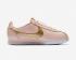 Womens Nike Classic Cortez Arctic Orange Metallic Gold White Womens Shoes 807471-800