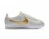 Womens Nike Classic Cortez White Metallic Gold Womens Shoes 807471-106