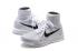 Nike Lunarepic Flyknit Pure White Silver Black Men Running Shoes Sneakers Trainers 818676-102