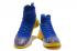 Under Armour UA Curry 4 IV High Men Basketball Shoes Royal Blue Yellow Hot New