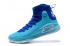 Under Armour UA Curry 4 IV High Men Basketball Shoes Sky Blue Royal Blue New Special