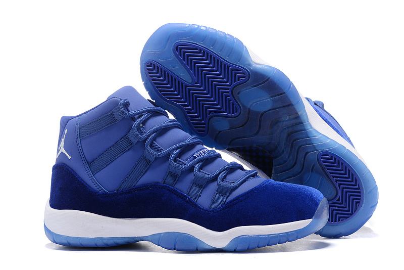 Nike Air Jordan XI 11 Royal Blue White Men Basketball Shoe - Sepsale