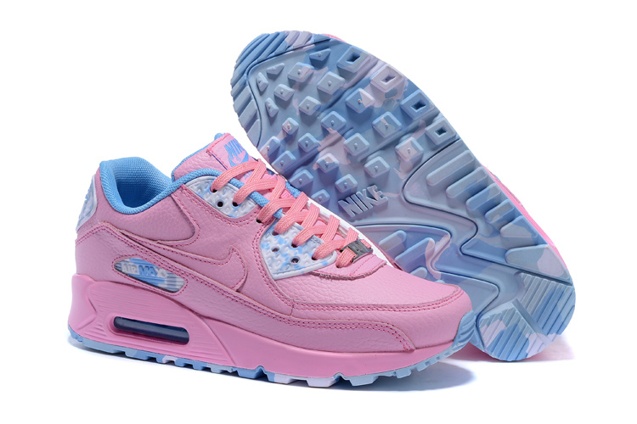 Nike Air Max 90 QS WMNS Womens Shoes Pink Sky Blue White 813150-102 ...