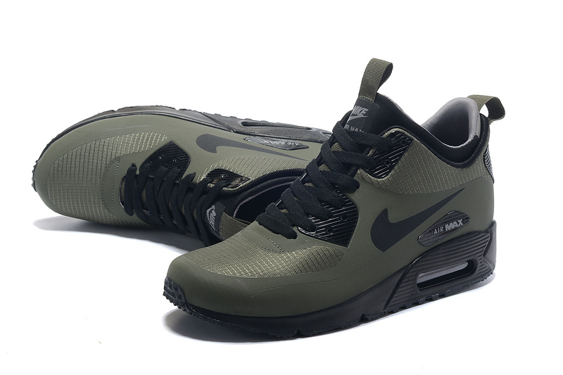 NIKE AIR MAX 90 MID WNTR army green men running shoes 806808-300 - Sepsale
