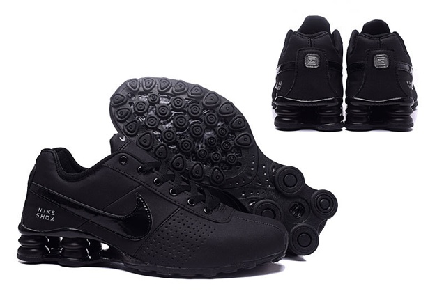 Nike Shox Deliver Men Shoes Total Black Casual Trainers Sneakers 317547 ...
