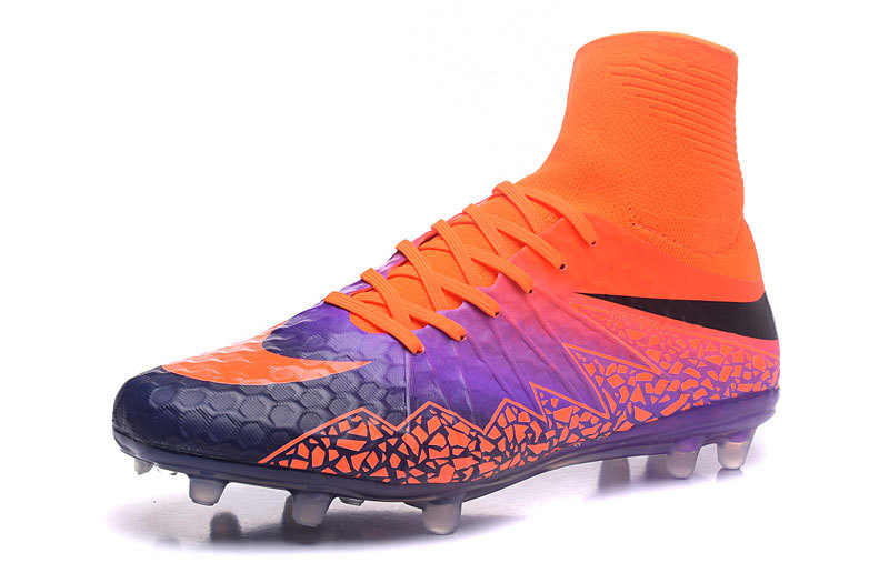 Nike Hypervenom II FG Floodlights Pack Soccers Football Shoes Orange Purple -