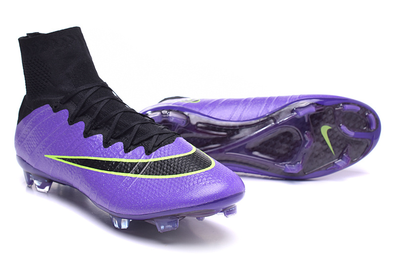 purple soccer shoes
