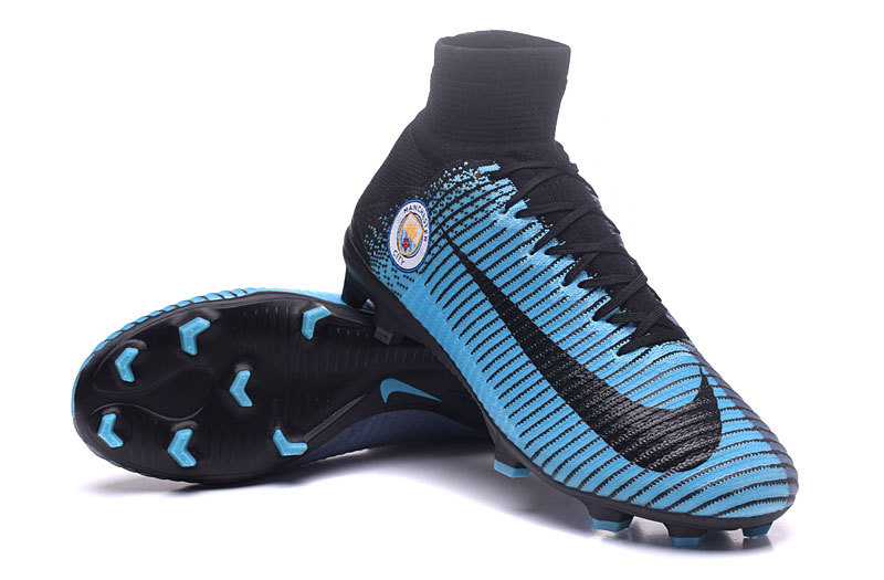 Nike Mercurial Superfly V FG Manchester City Soccers Shoes Blue Black ...