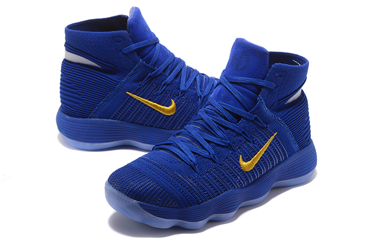  Nike  Hyperdunk 2021 Men Basketball Shoes  Royal Blue Gold 