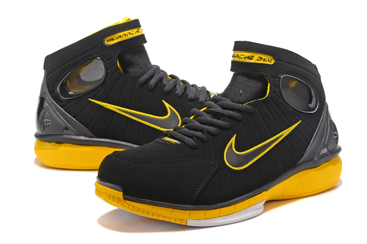 Nike Air Zoom Huarache 2K4 Kobe Black Yellow Men Basketball shoes 308475-003 - Sepsale