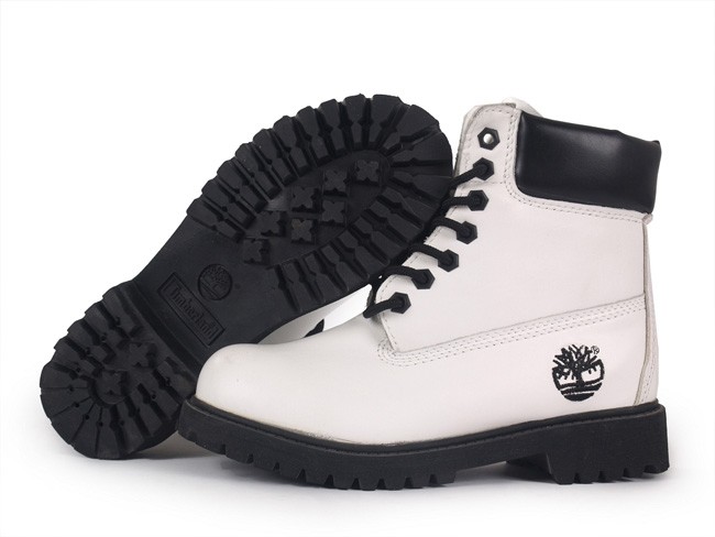 Timberland Women 6-inch Boots White Black - Sepsale